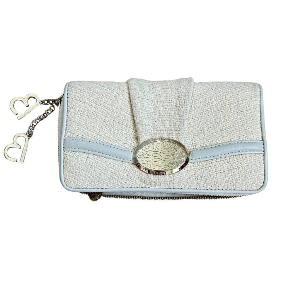 Lancel Brigitte Bardot Wallet Tweed Beige